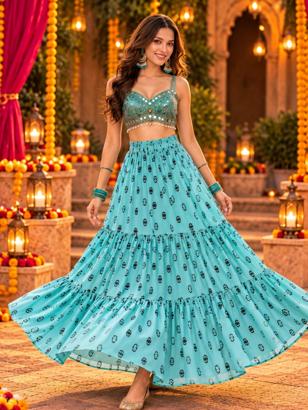 Cotton Garba & Dandiya Skirt