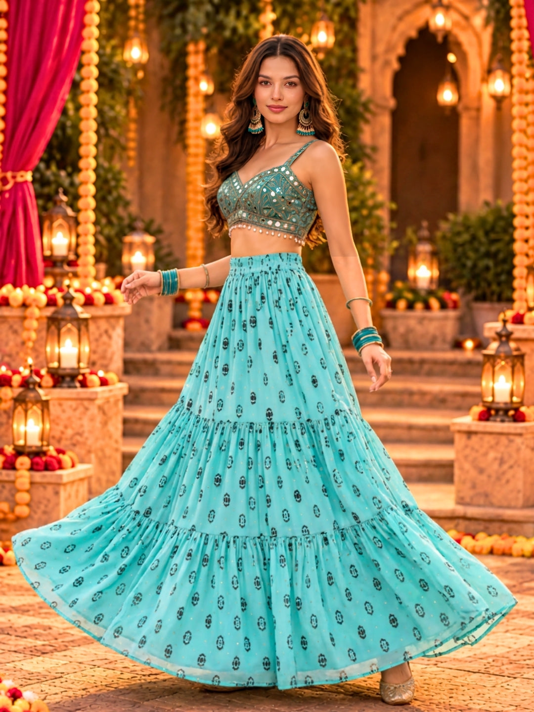 Cotton Garba & Dandiya Skirt