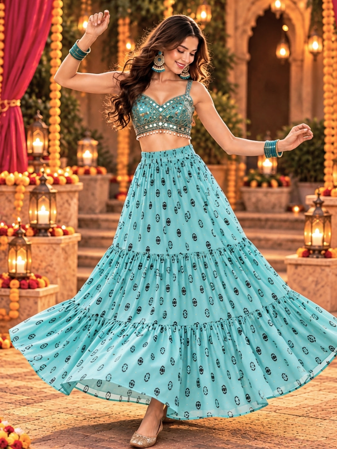 Cotton Garba & Dandiya Skirt