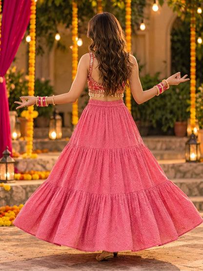 Tiered Garba & Dandiya Skirt