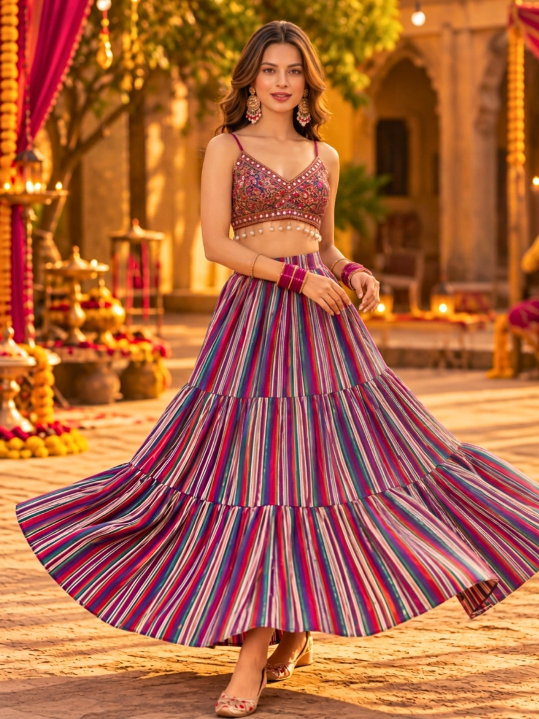Cotton Garba & Dandiya Skirt
