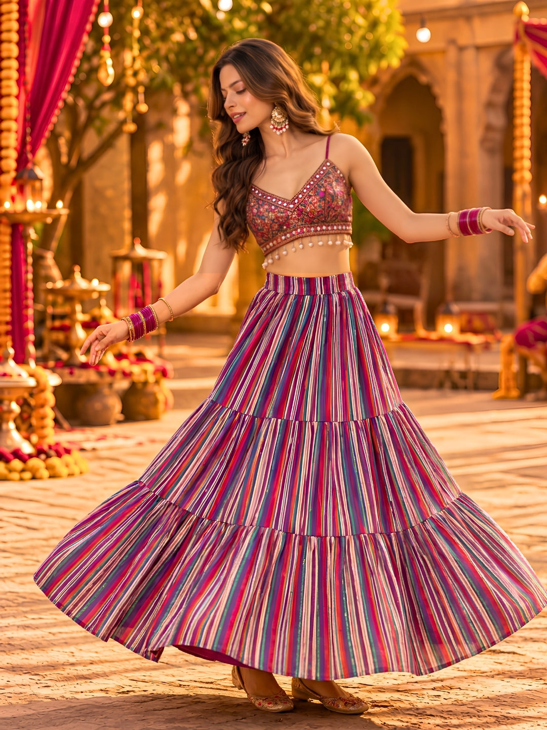 Cotton Garba & Dandiya Skirt