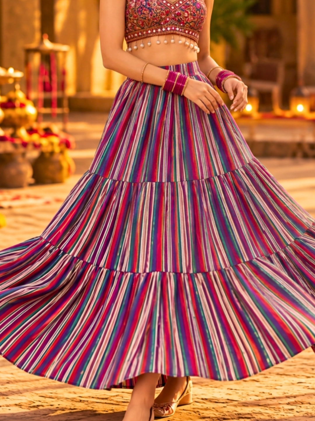Cotton Garba & Dandiya Skirt
