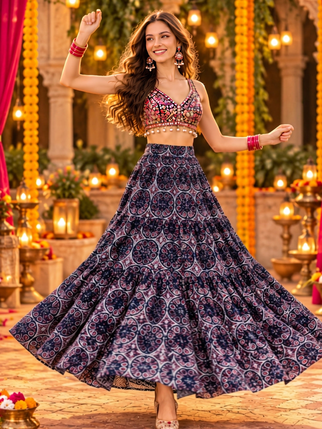 Cotton Garba & Dandiya Skirt
