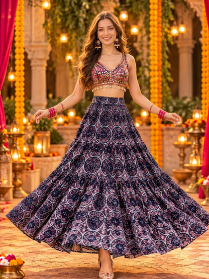 Cotton Garba & Dandiya Skirt