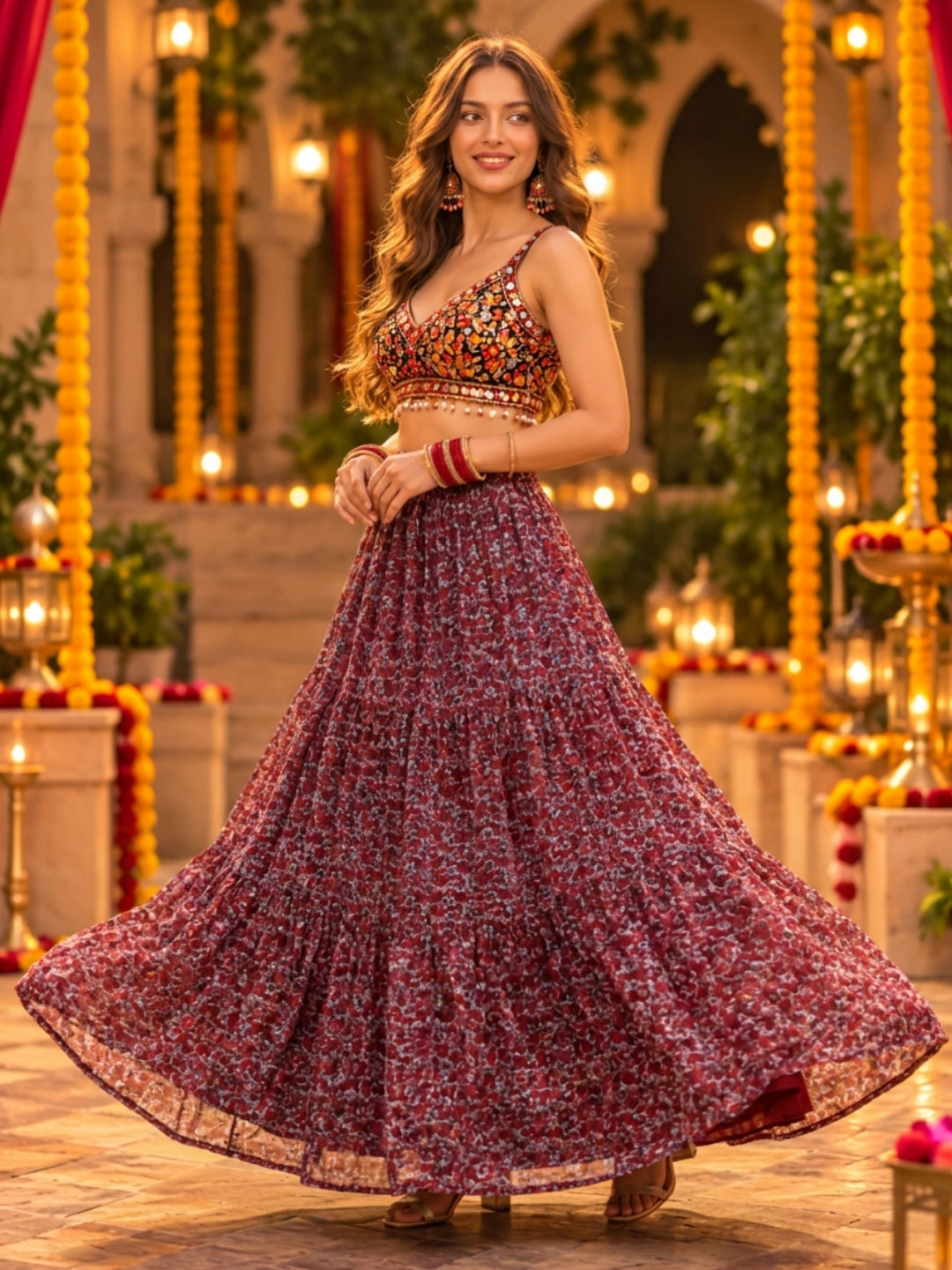 Cotton Garba & Dandiya Skirt