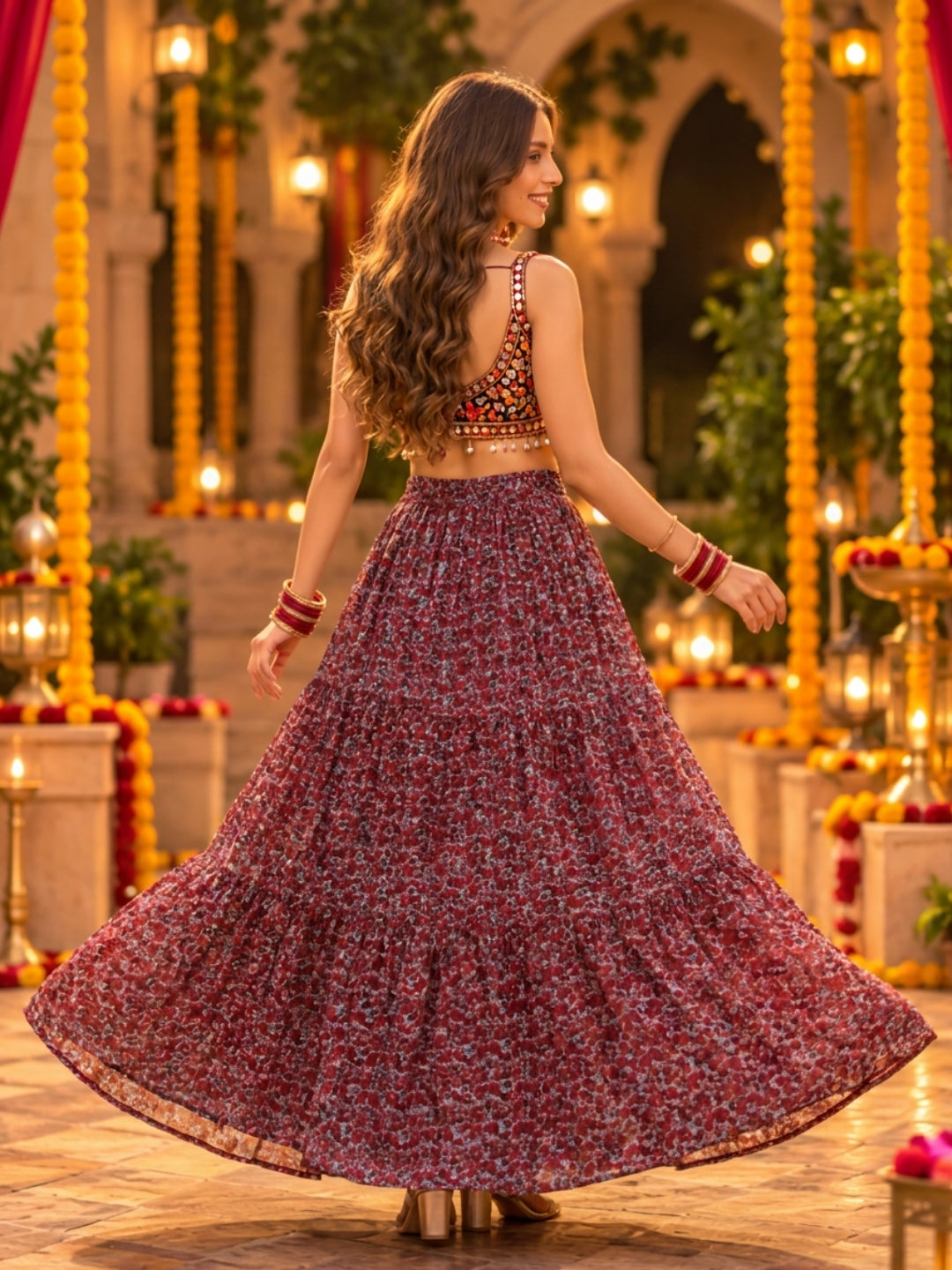 Cotton Garba & Dandiya Skirt
