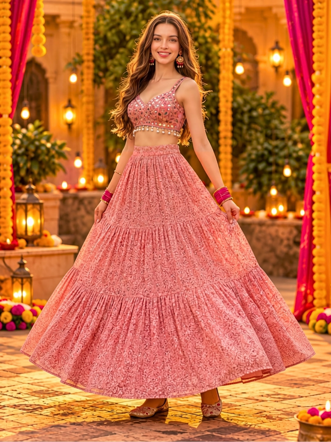 Cotton Garba & Dandiya Skirt