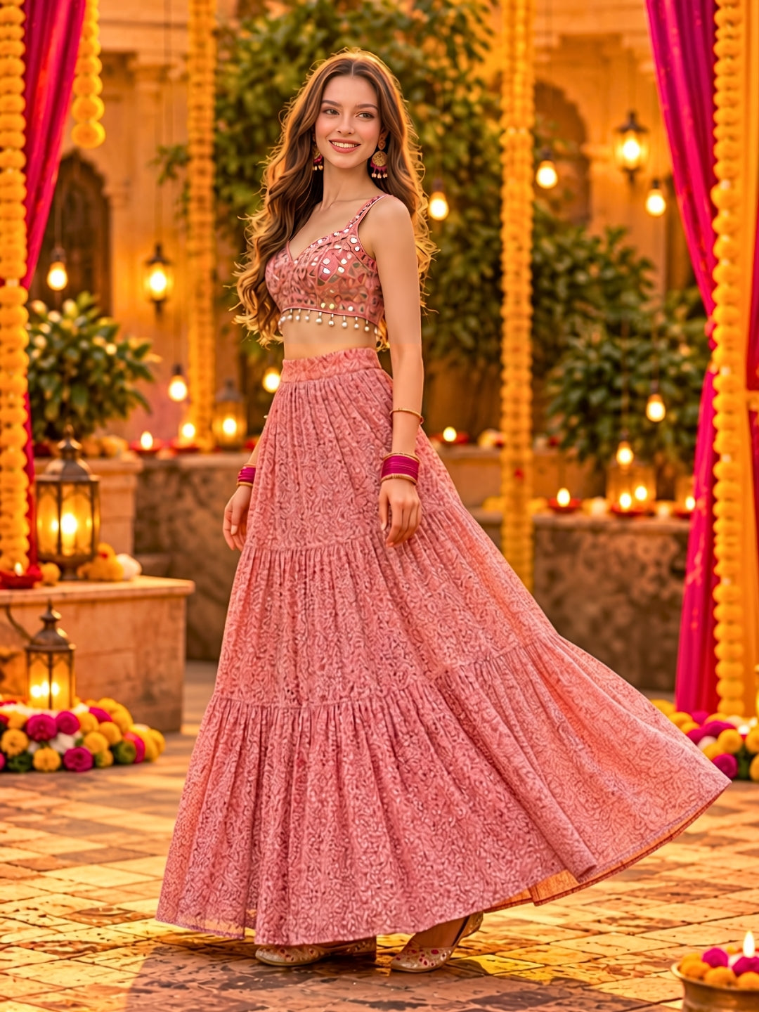 Cotton Garba & Dandiya Skirt