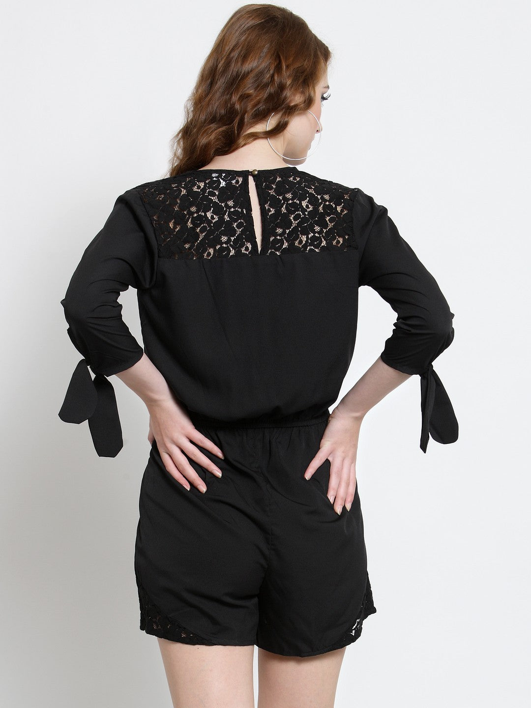 Wrap tie up sleeve jumpsuit