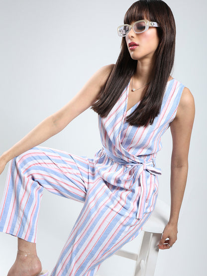 Linen Stripe Jumpsuit