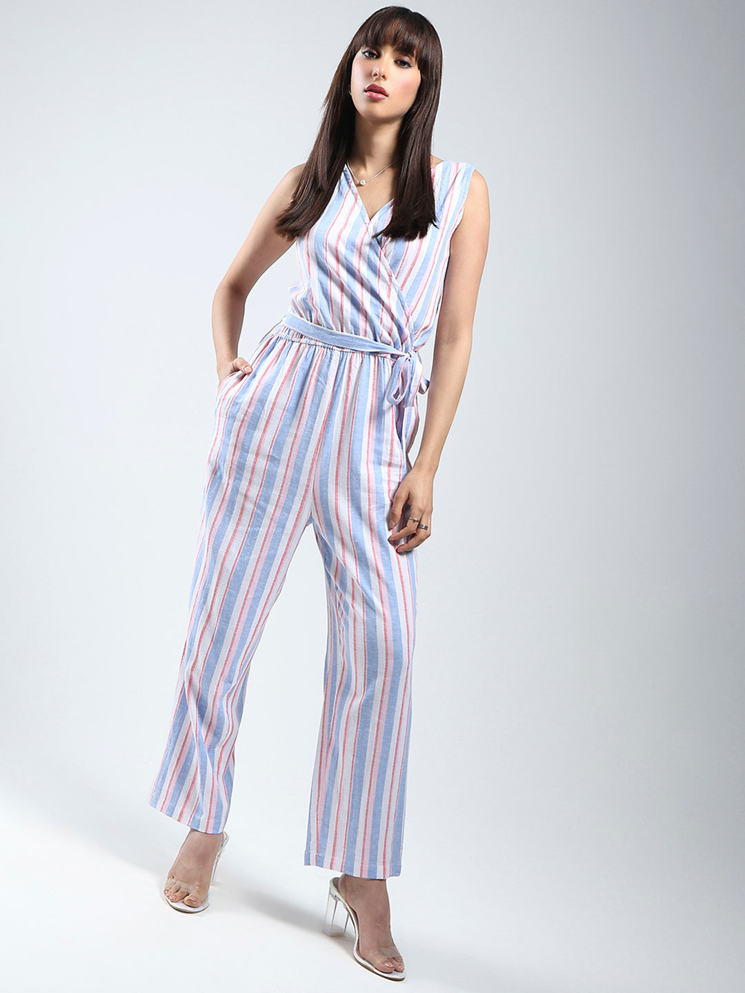 Linen Stripe Jumpsuit