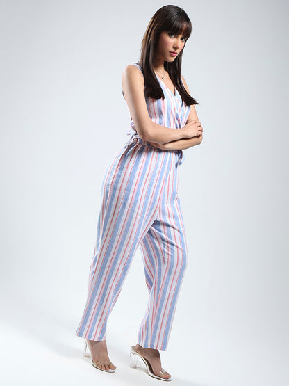 Linen Stripe Jumpsuit