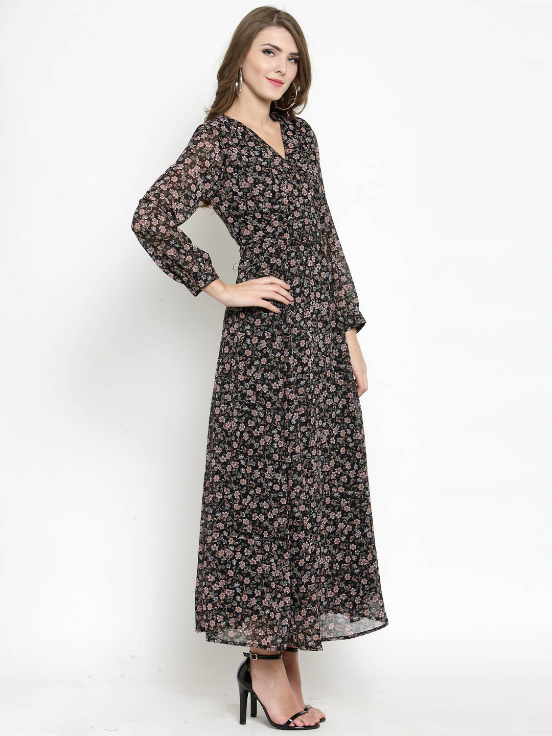 Wrap front Maxi dress
