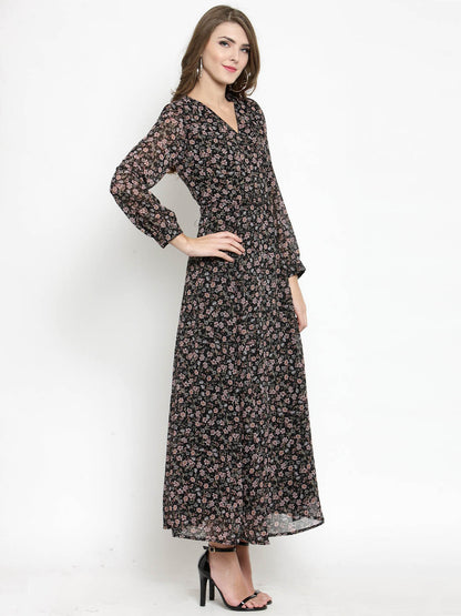 Wrap front Maxi dress