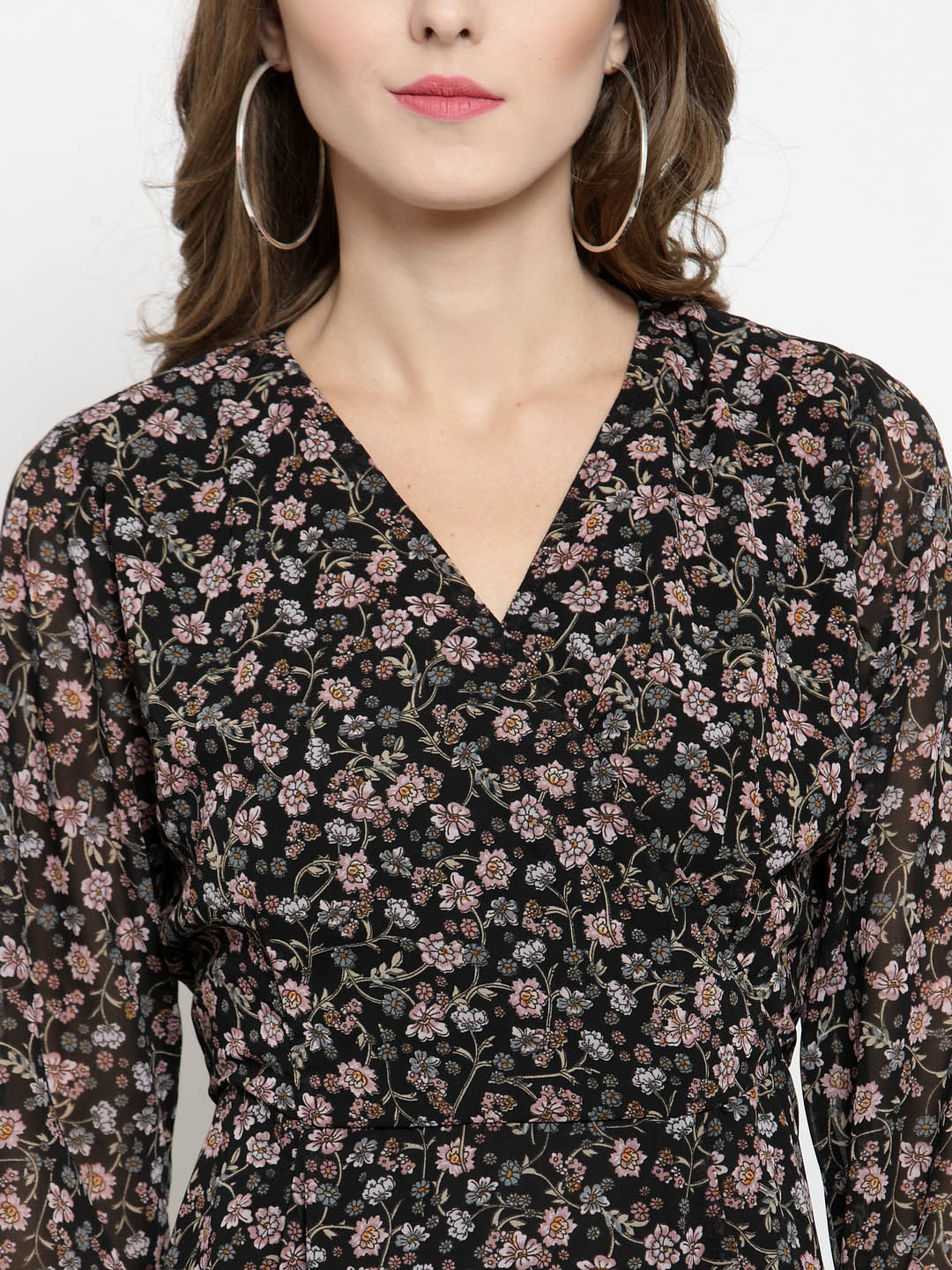 Wrap front Maxi dress