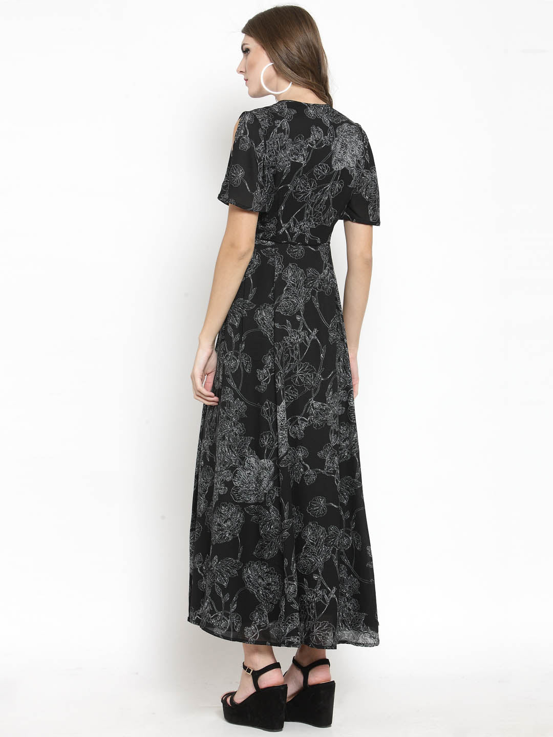 Wrap front Maxi dress