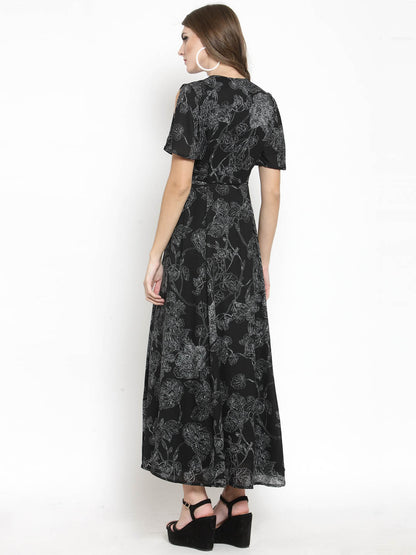 Wrap front Maxi dress