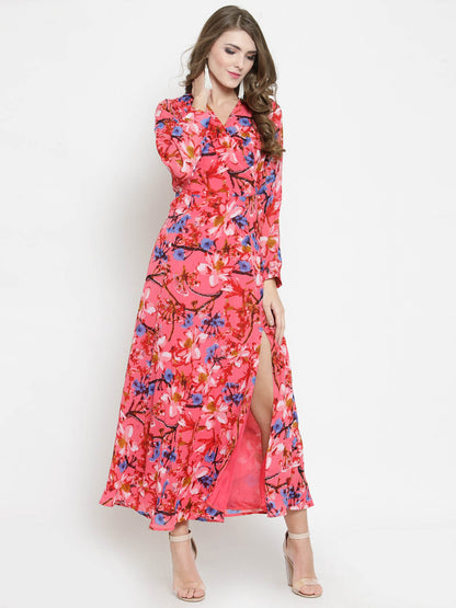 Wrap front Maxi dress