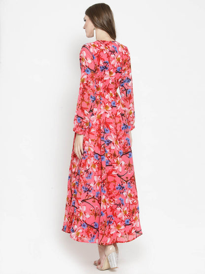 Wrap front Maxi dress