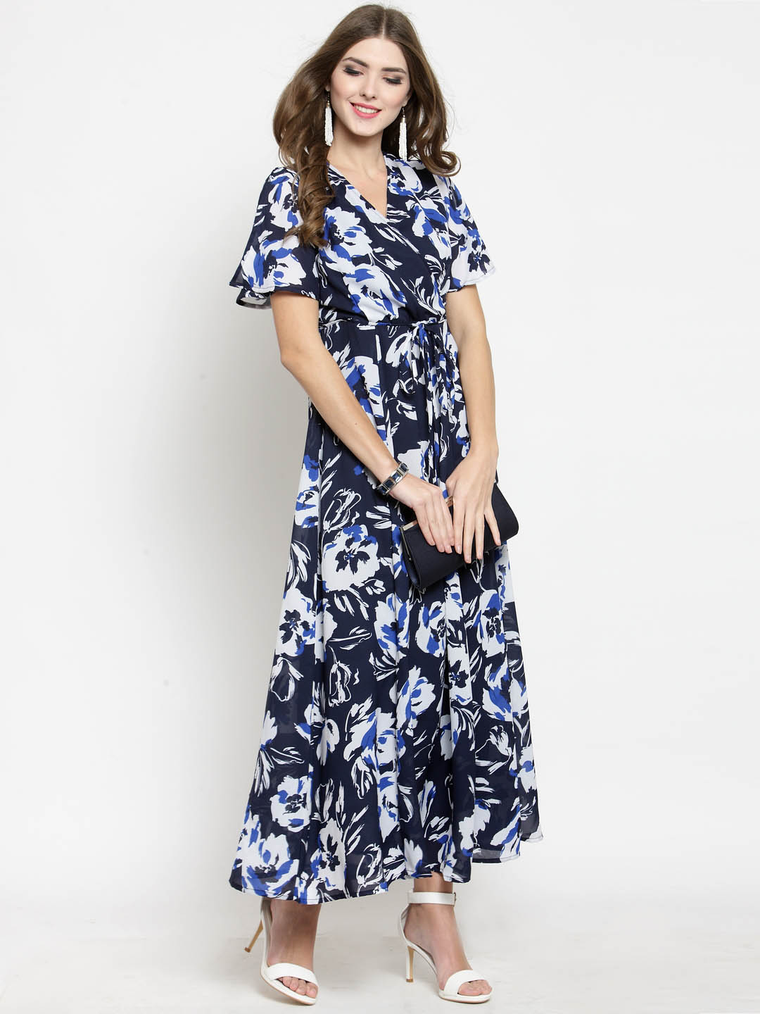 Wrap front Maxi dress