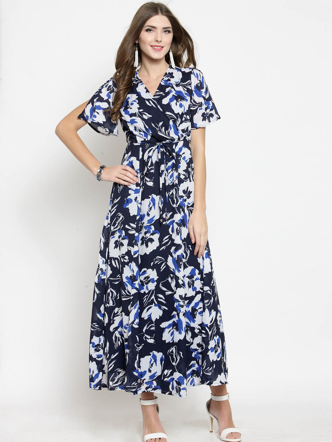 Wrap front Maxi dress