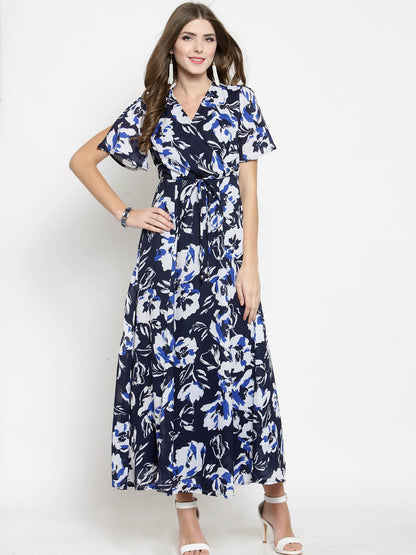 Wrap front Maxi dress