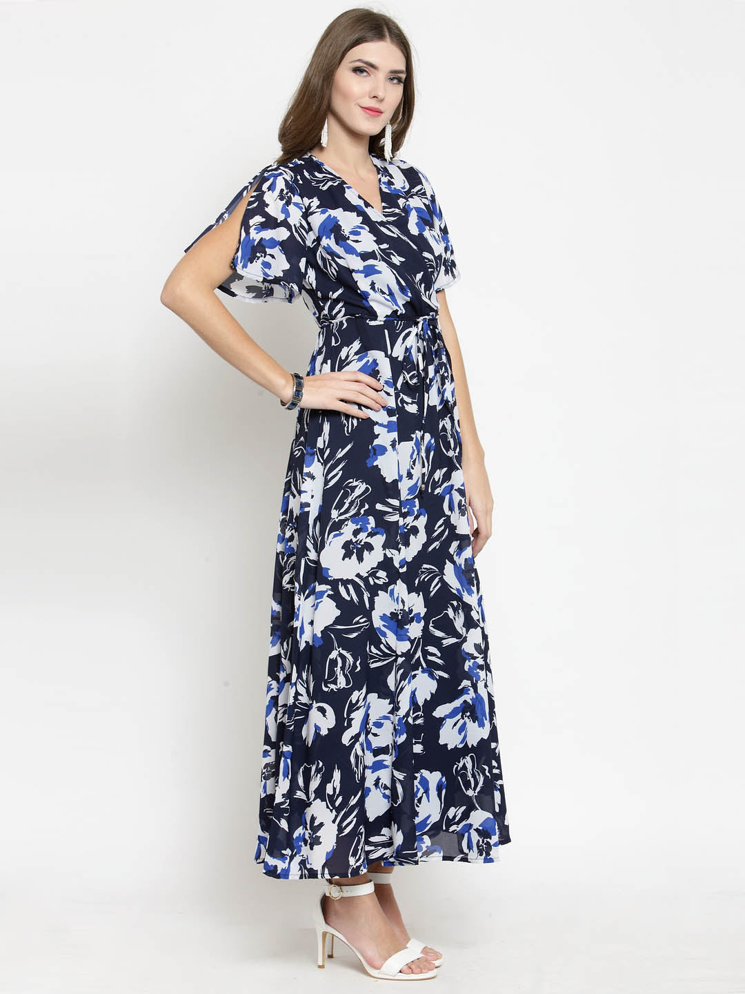 Wrap front Maxi dress