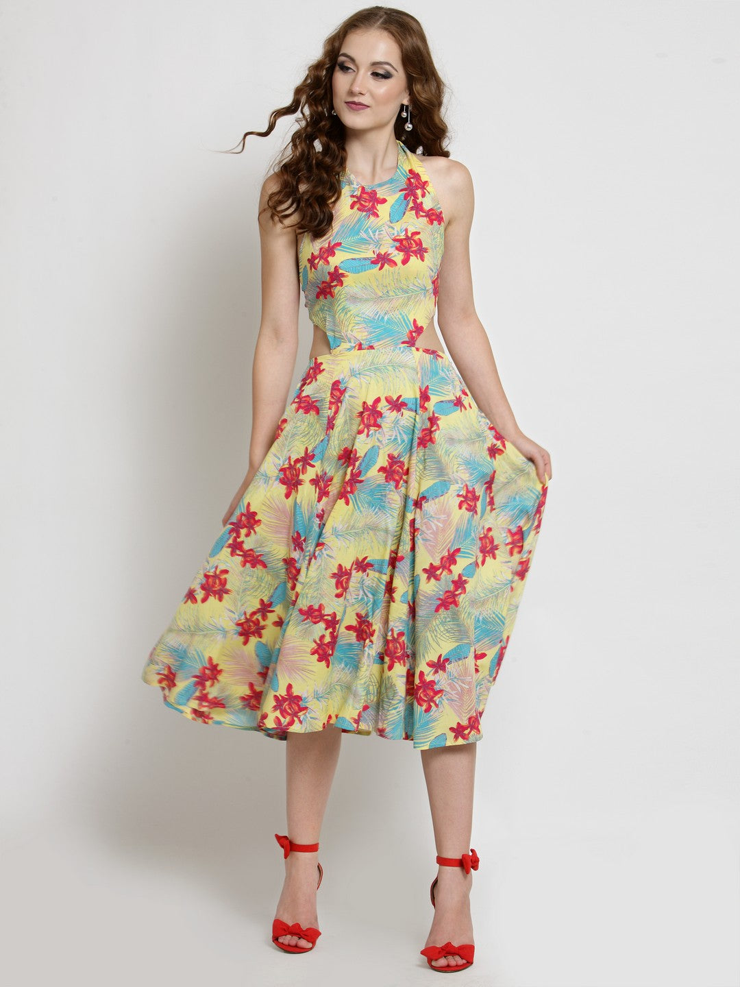Floral halter neck Dress