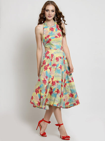 Floral halter neck Dress
