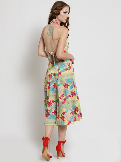 Floral halter neck Dress
