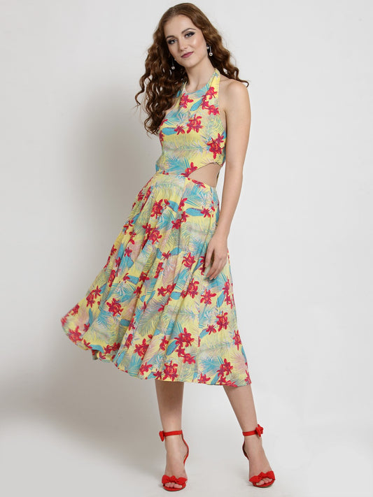 Floral halter neck Dress