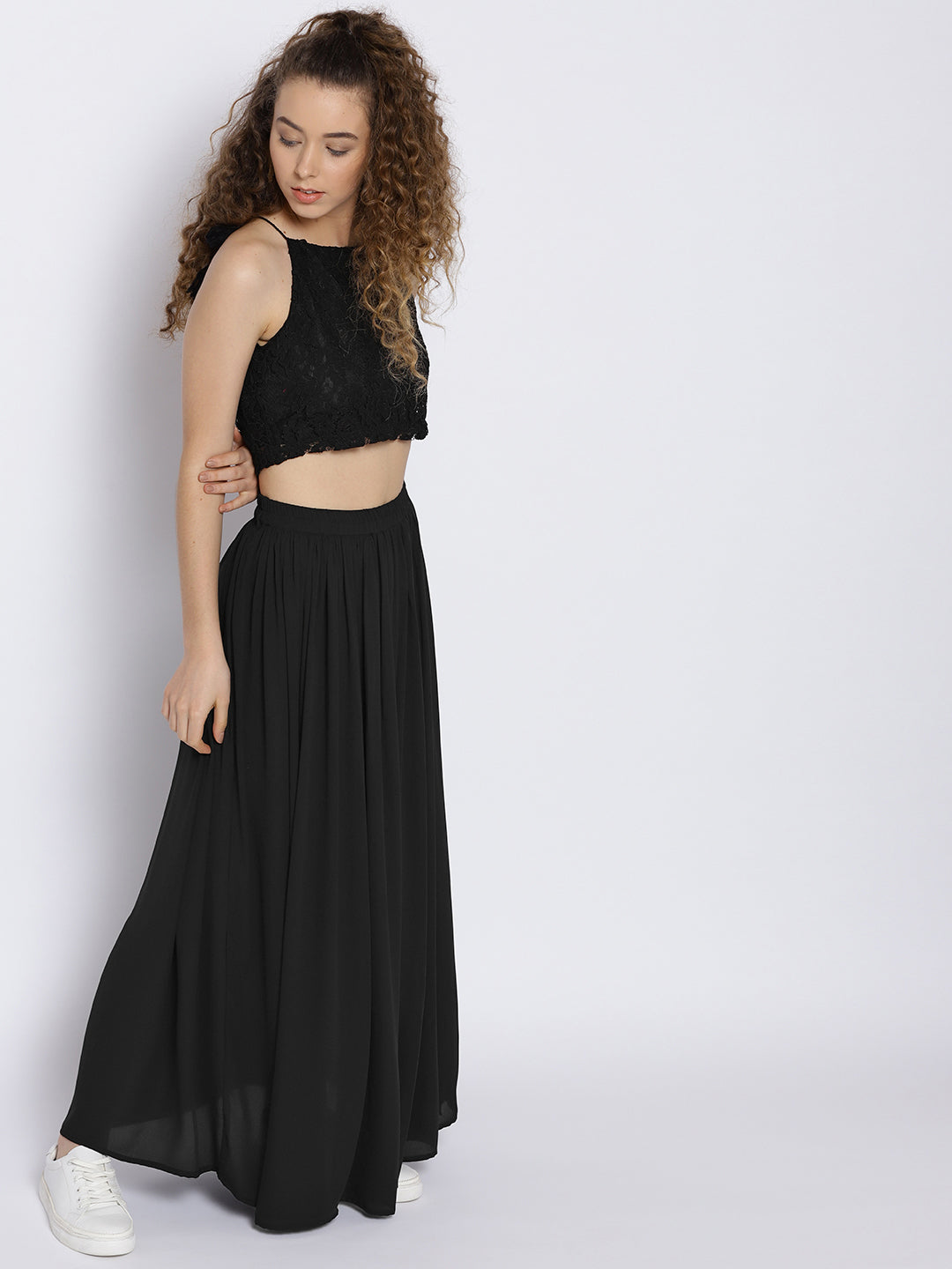 Tie up two pc dress set