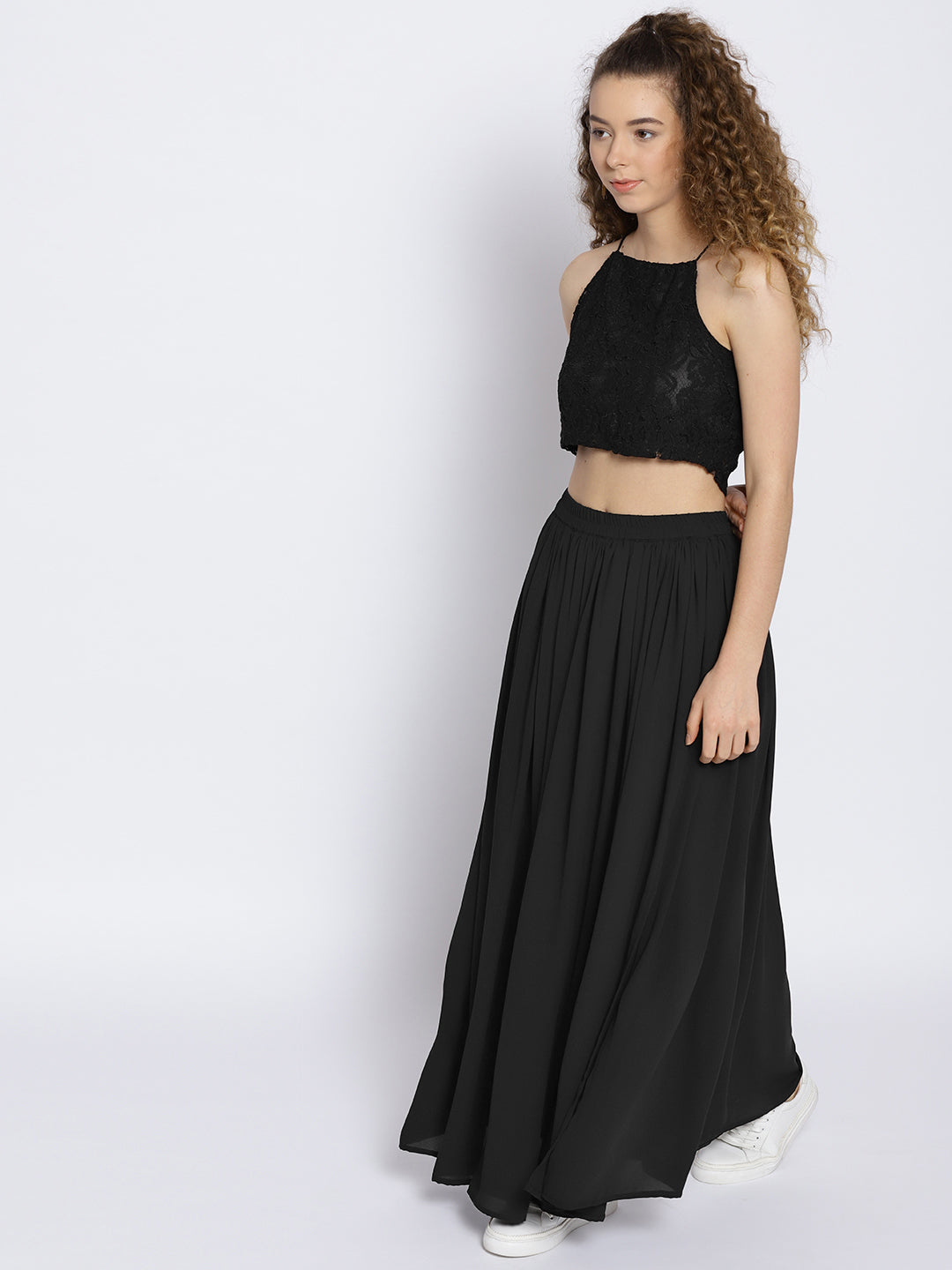 Tie up two pc dress set