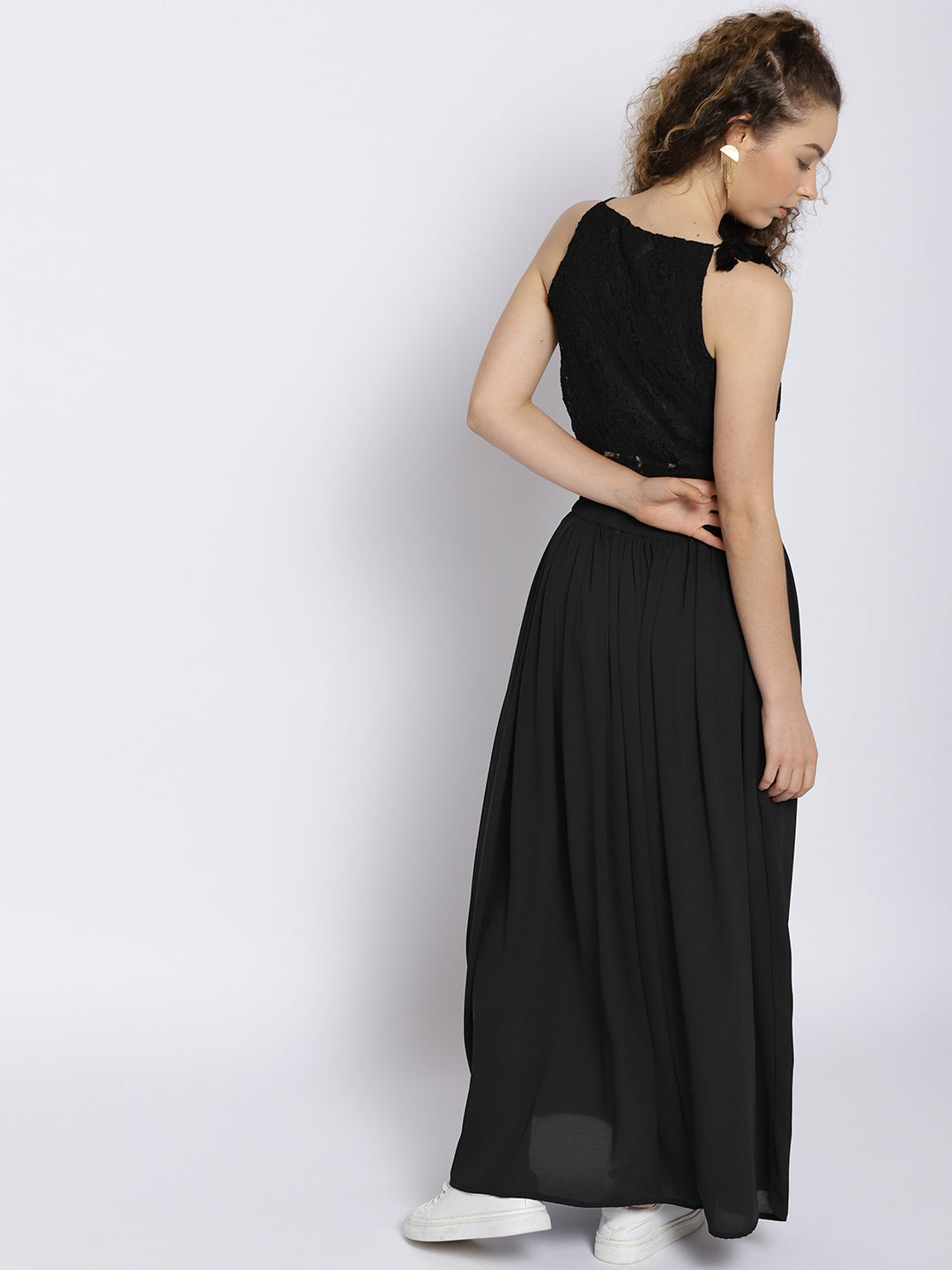 Tie up two pc dress set