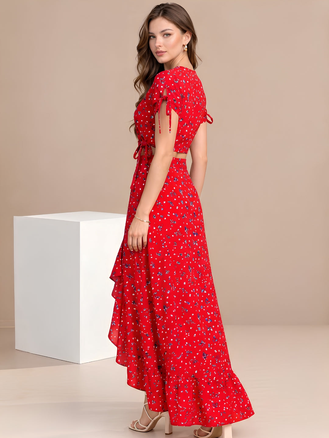 Sera Women Crepe Wrap Cord-Set
