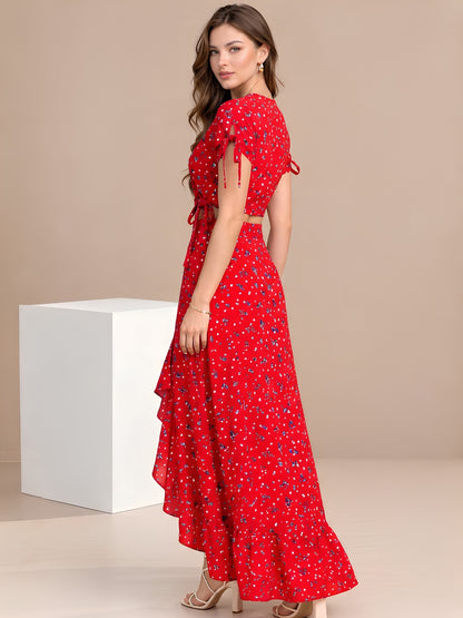 Sera Women Crepe Wrap Cord-Set