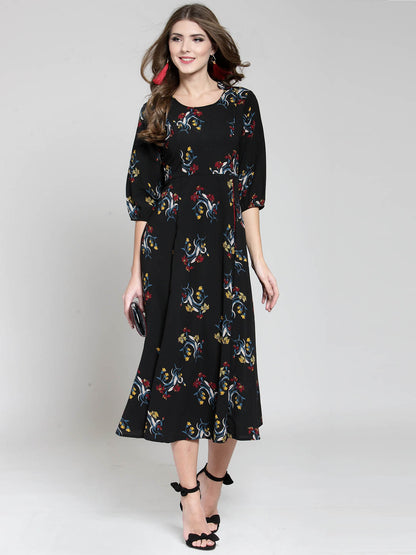 Front Slit fit & flare dress