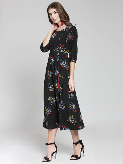 Front Slit fit & flare dress