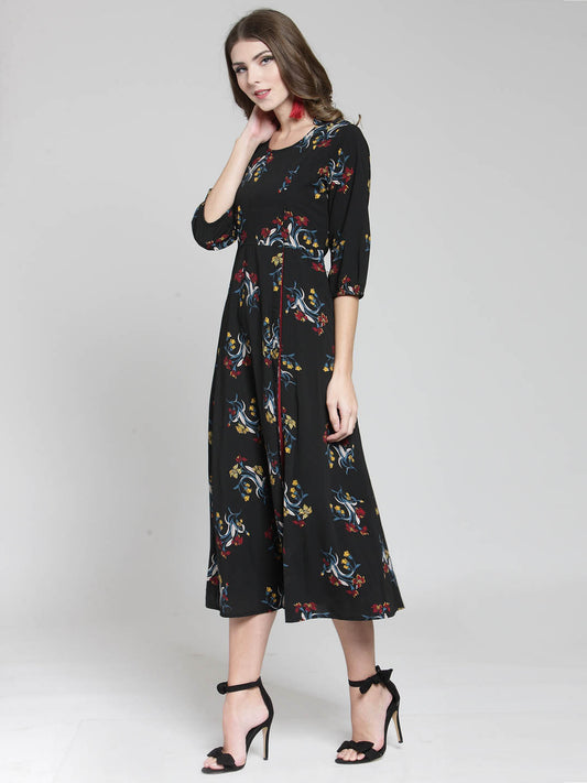 Front Slit fit & flare dress