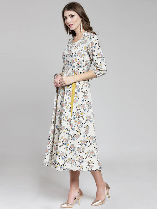 Front Slit fit & flare dress
