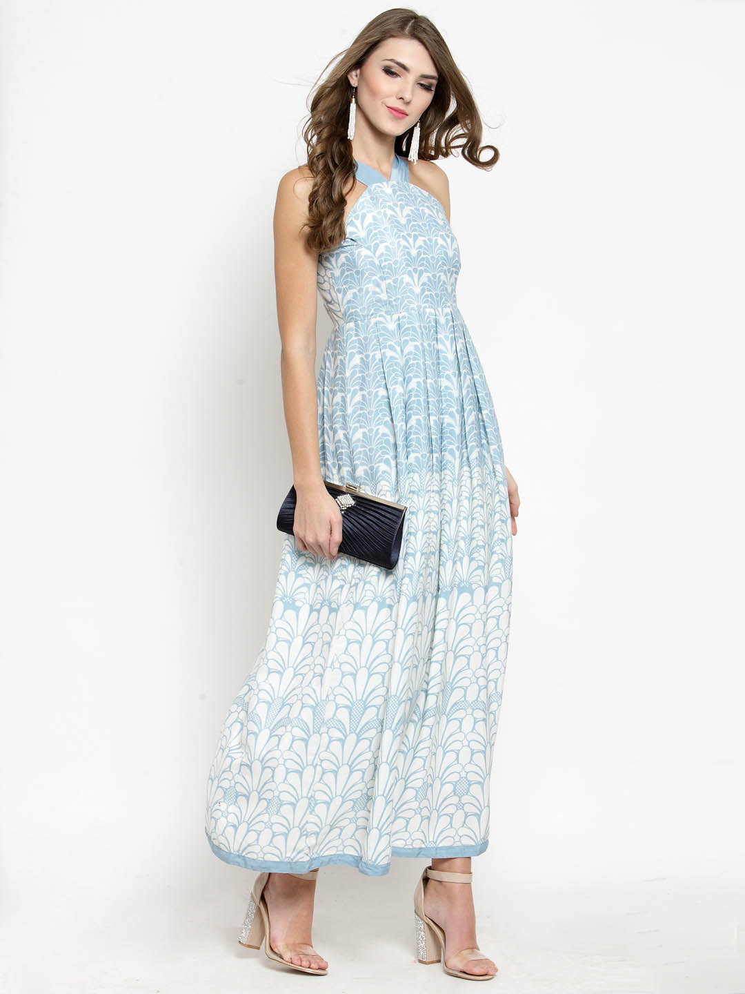 Long Pleated Maxi Dress