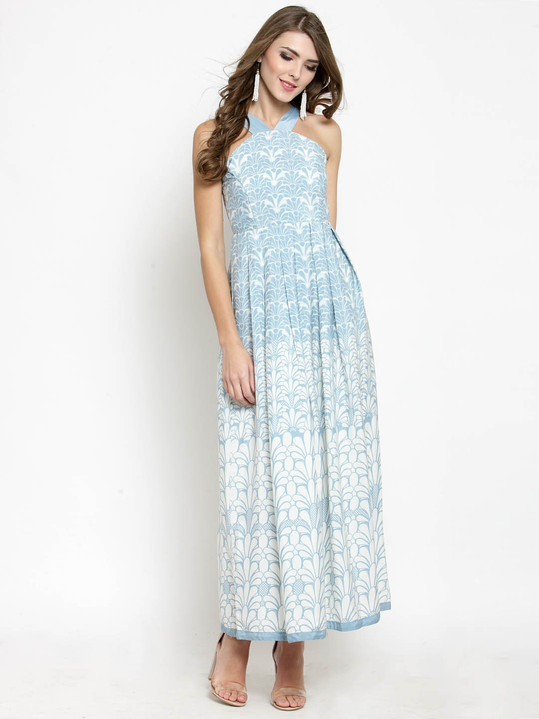 Long Pleated Maxi Dress