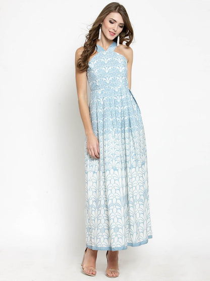 Long Pleated Maxi Dress