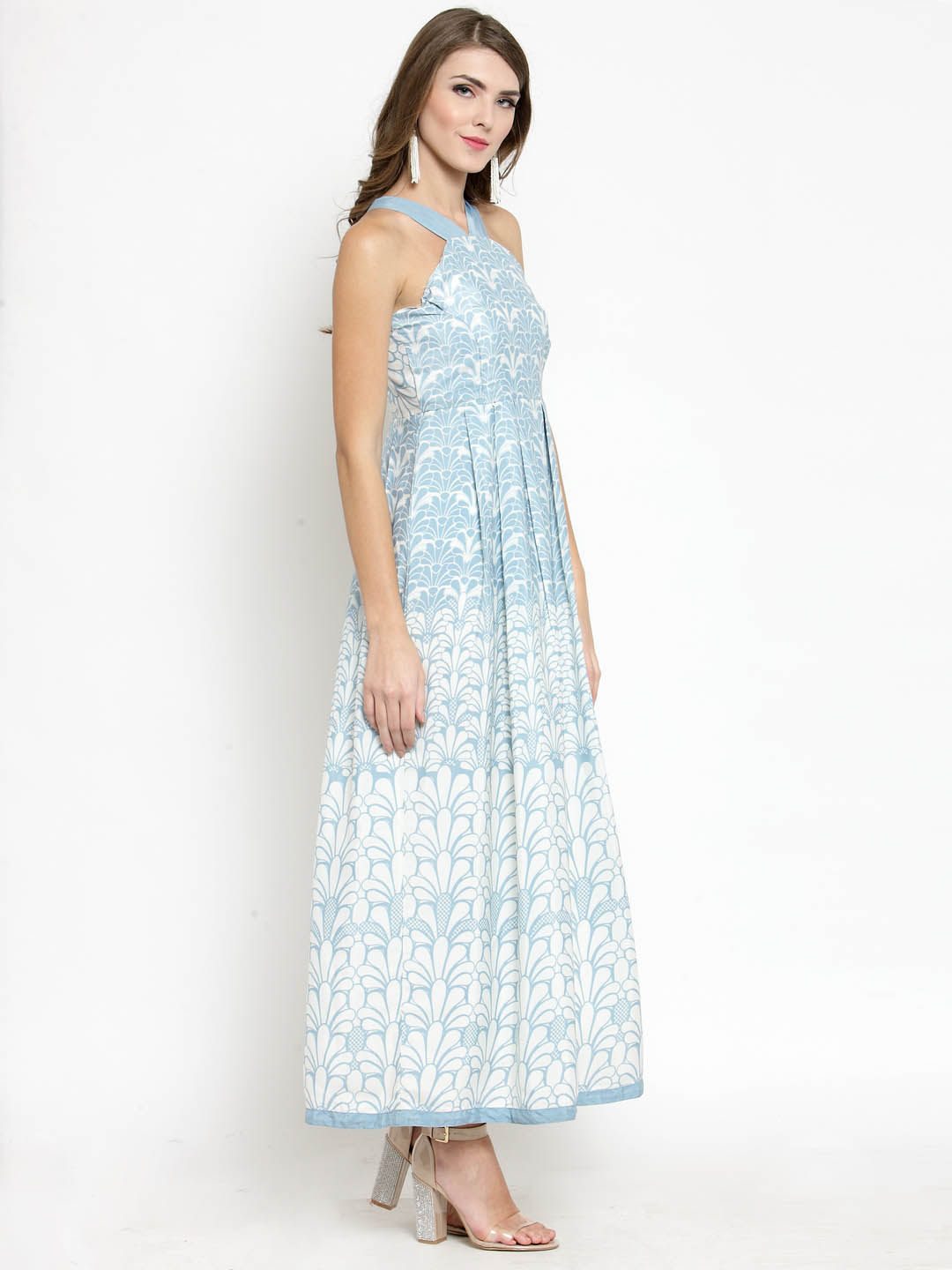 Long Pleated Maxi Dress