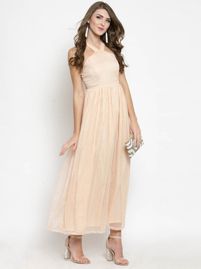 Long Pleated Maxi Dress