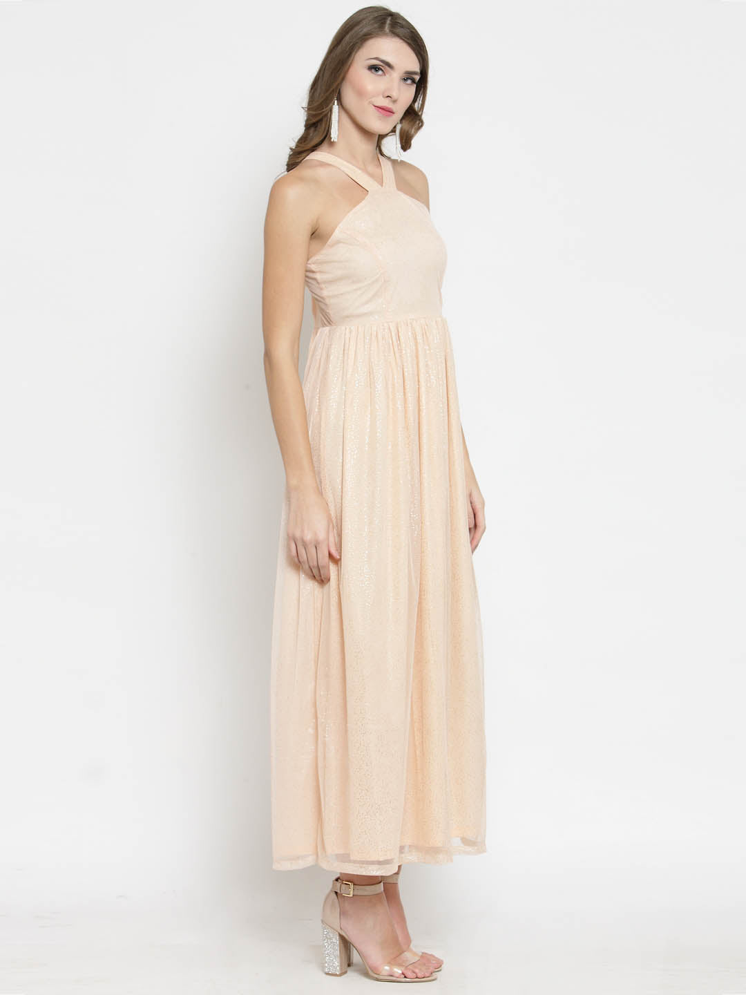 Long Pleated Maxi Dress