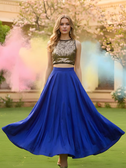 Gold Sequin Holi Cord-Set