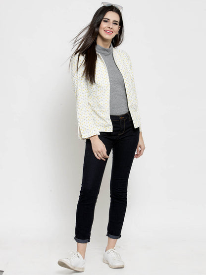Floral front open Blazer