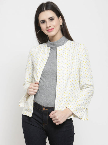 Floral front open Blazer